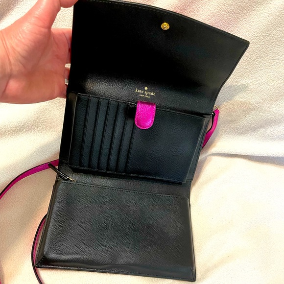 Kate Spade ♠️ Metallic Pink Clutch NWT - Picture 8 of 9